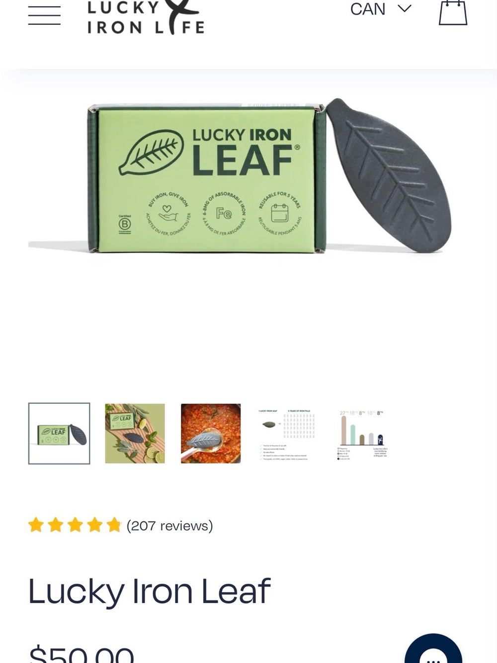 Lucky Iron Leaf Portable Iron Supplement
